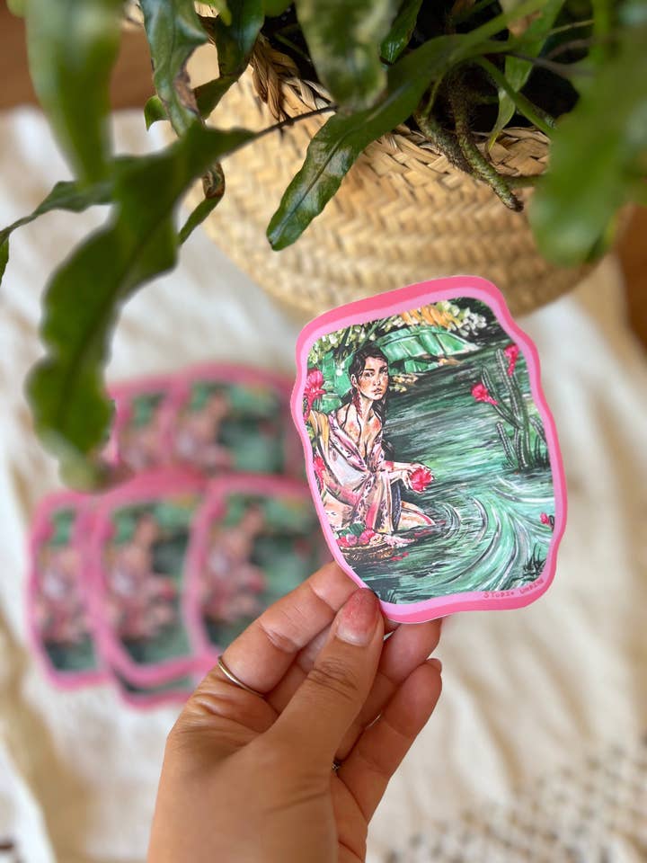 Wasserdichter Rio Flores-Aufkleber — Tropische Natur, Kaktus-Kunst für den Großhandel von Studio Undine