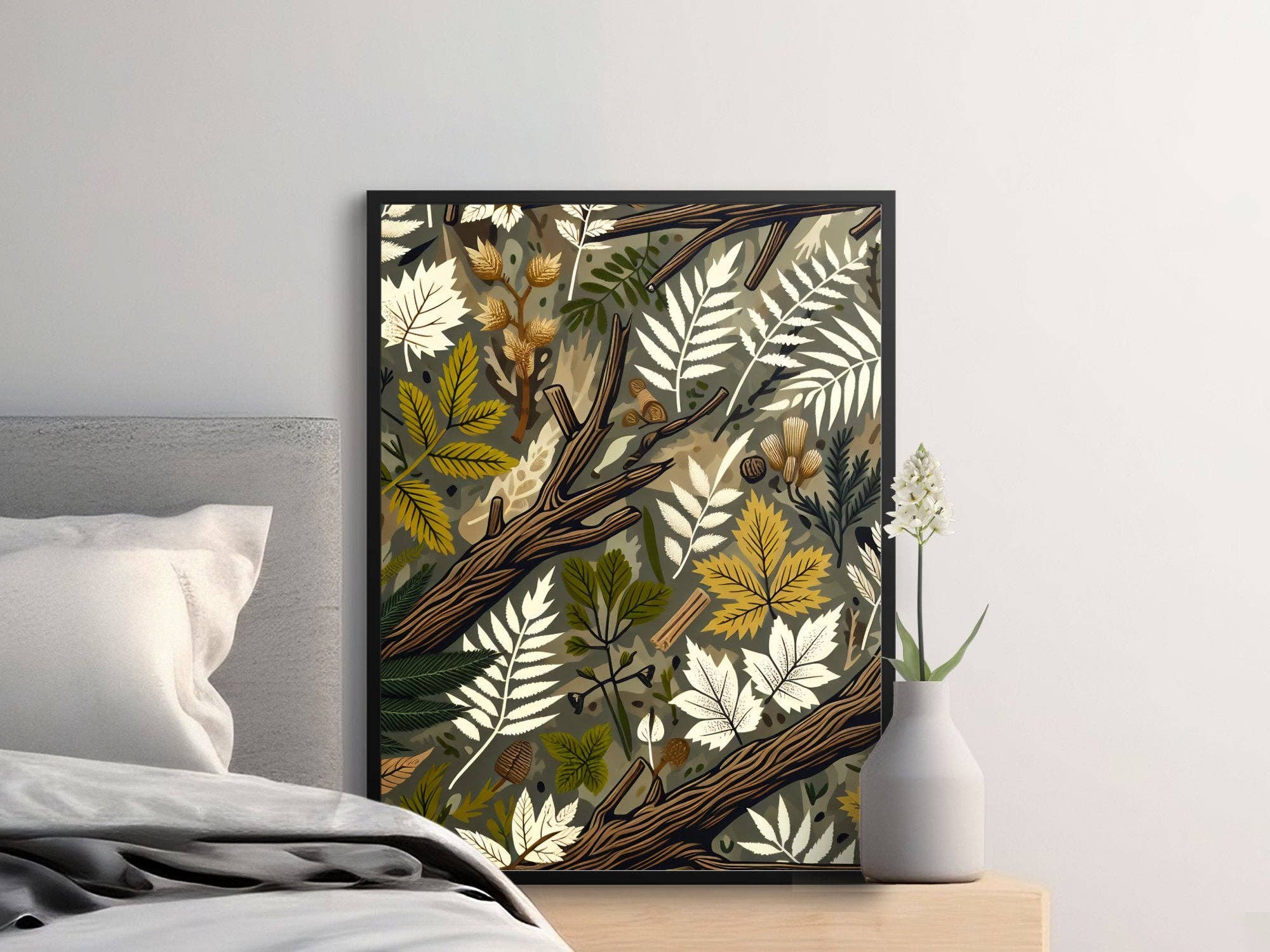 FreakyTeeFactory - Wholesale Art Print - Botanical Forest Illustration Wall Art, Vintage Nature Themed Poster, Rustic Home Decor Canvas Print0