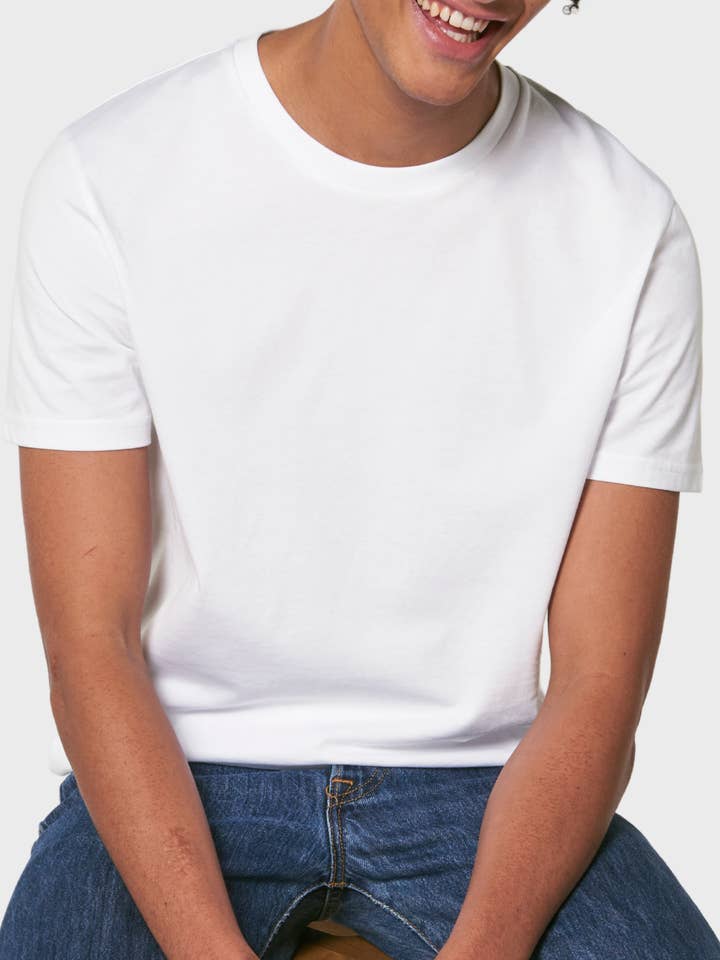 Unisex Organic Tee - Pearl White for wholesale by Unordinary Apparel