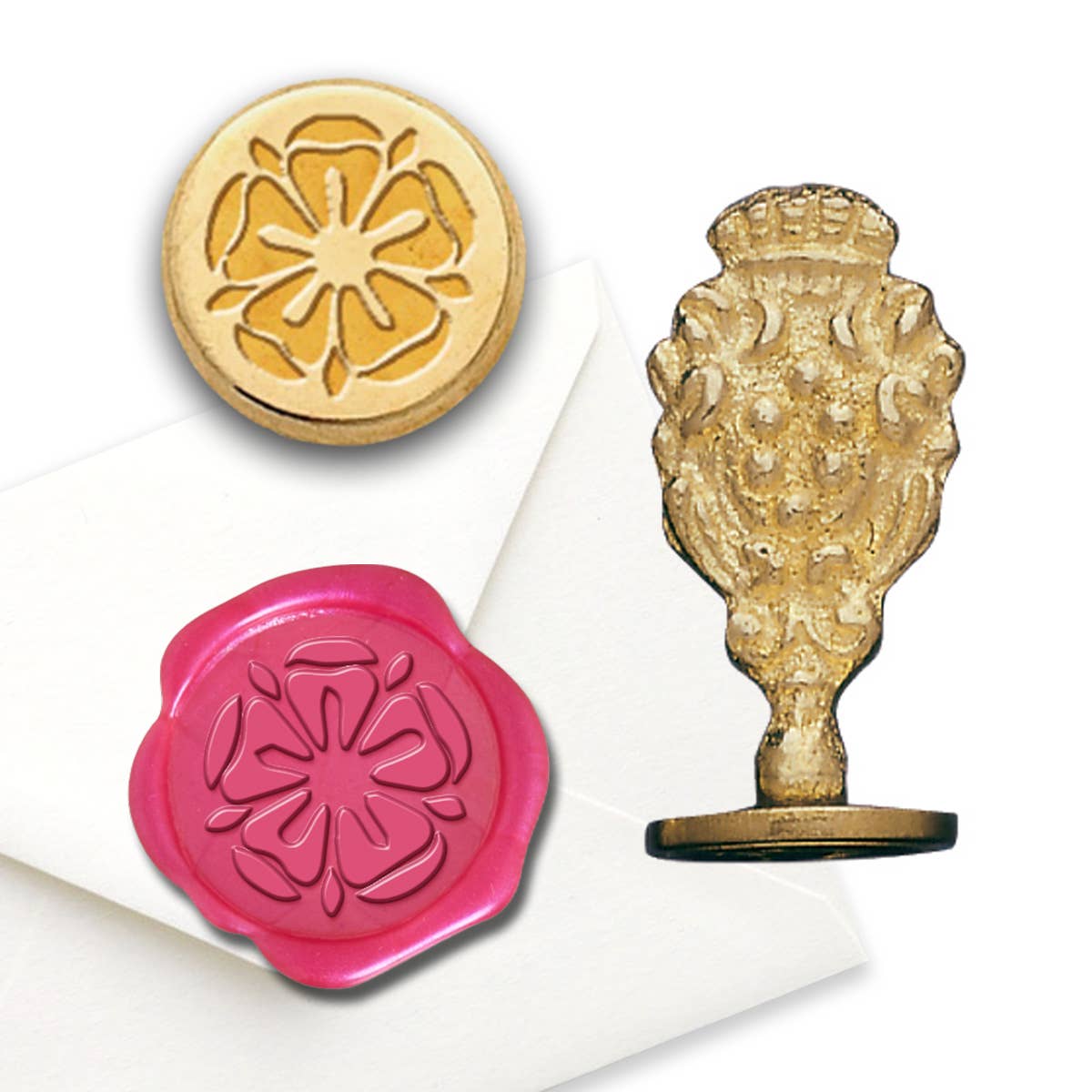 Freund Mayer & Co. - Wholesale Rubber/Decorative Stamp - Florentine Brass Wax Seal Stampers-over 50 popular symbols6