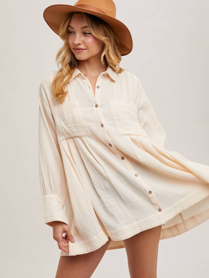 Bluivy - Wholesale Jurk - Dames - TUNIEKJURK MET KNOOPSLUITING23