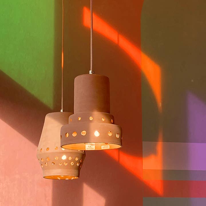 Lamp | Lanikai Beach | Terracotta Open | pendant | handcraft for wholesale by Greatceramics