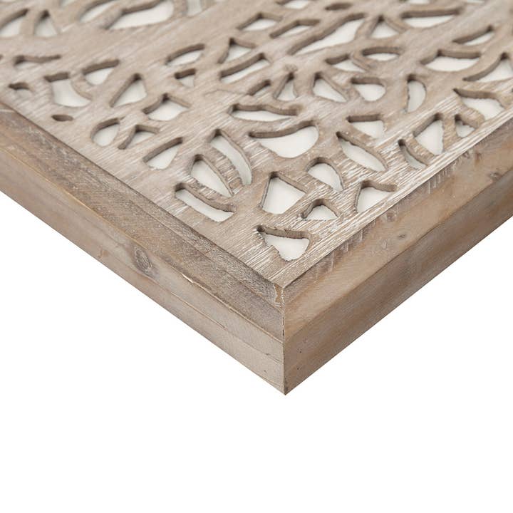 Olliix - Wholesale Wall Accent - Botanical Carved Branches Reclaimed Wood Wall Decor, Natural