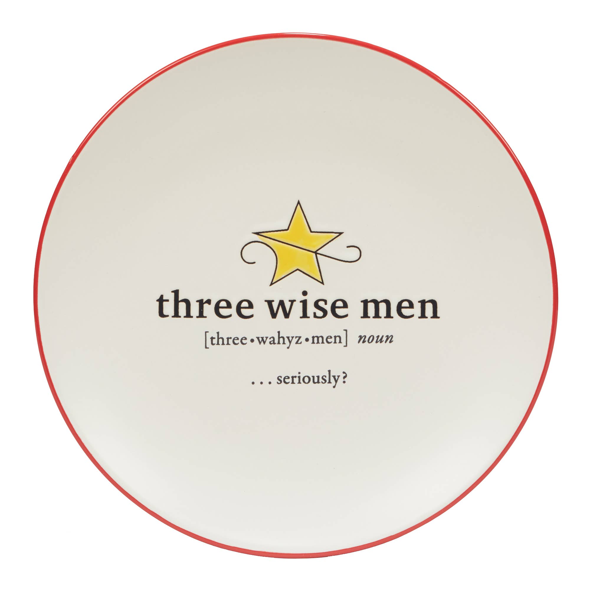 Certified International - Vente Vaisselle d'apéritif - Assiette à dessert 21,6 cm à messages rouges festifs Noël - assortiment2