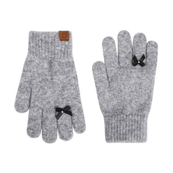 DOUBLJU - Wholesale Gloves - Women's - AUTUMN AND WINTER SWEET BOW KNITTED GLOVES_CWAG006514