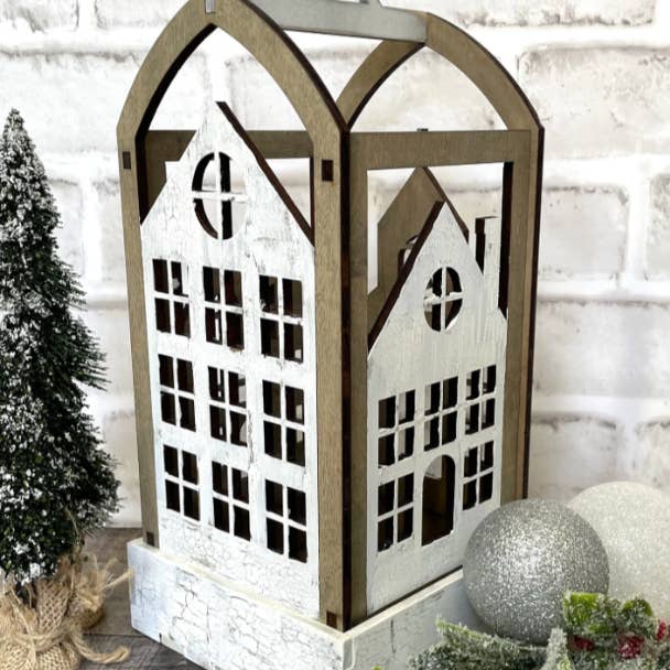 Projeto de Laser 3D Lanterna da Aldeia - G166 por atacado de Paisley Grace Makery