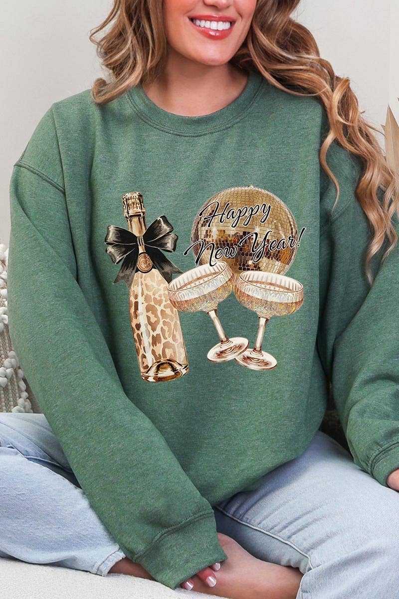 COLORBEAR - Wholesale T-Shirt (Graphic) - Women's - Cheers Champagne Graphic Sweatshirt2