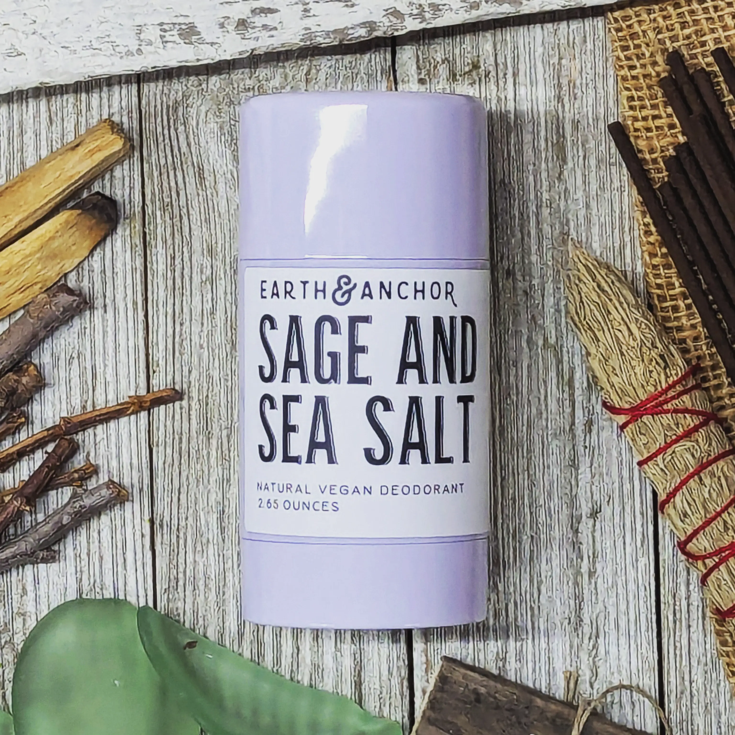 Earth & Anchor Soap Co. - Wholesale Deodorant - Unisex - Sage & Sea Salt Vegan Deodorant0