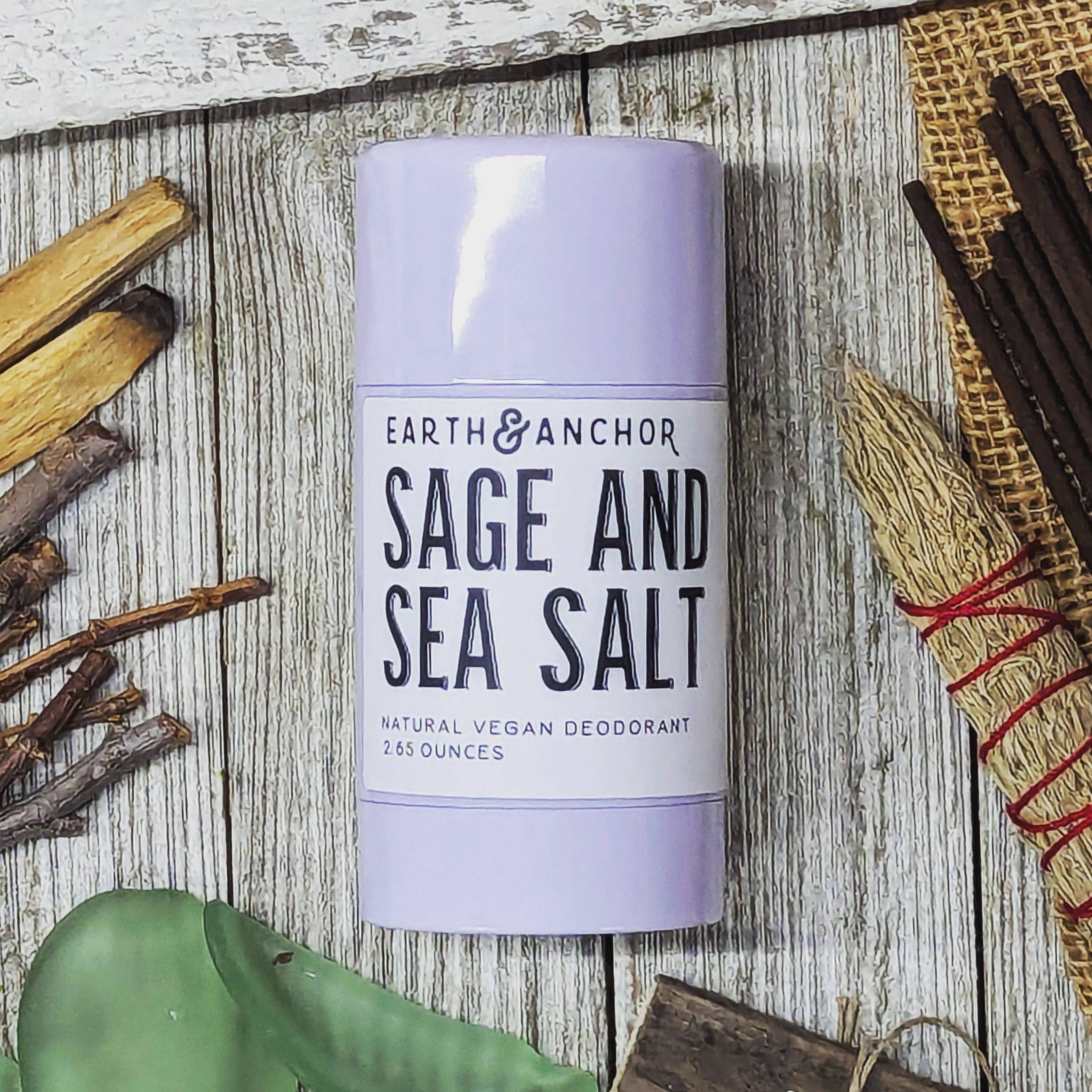 Earth & Anchor Soap Co. - Wholesale Deodorant - Unisex - Sage & Sea Salt Vegan Deodorant