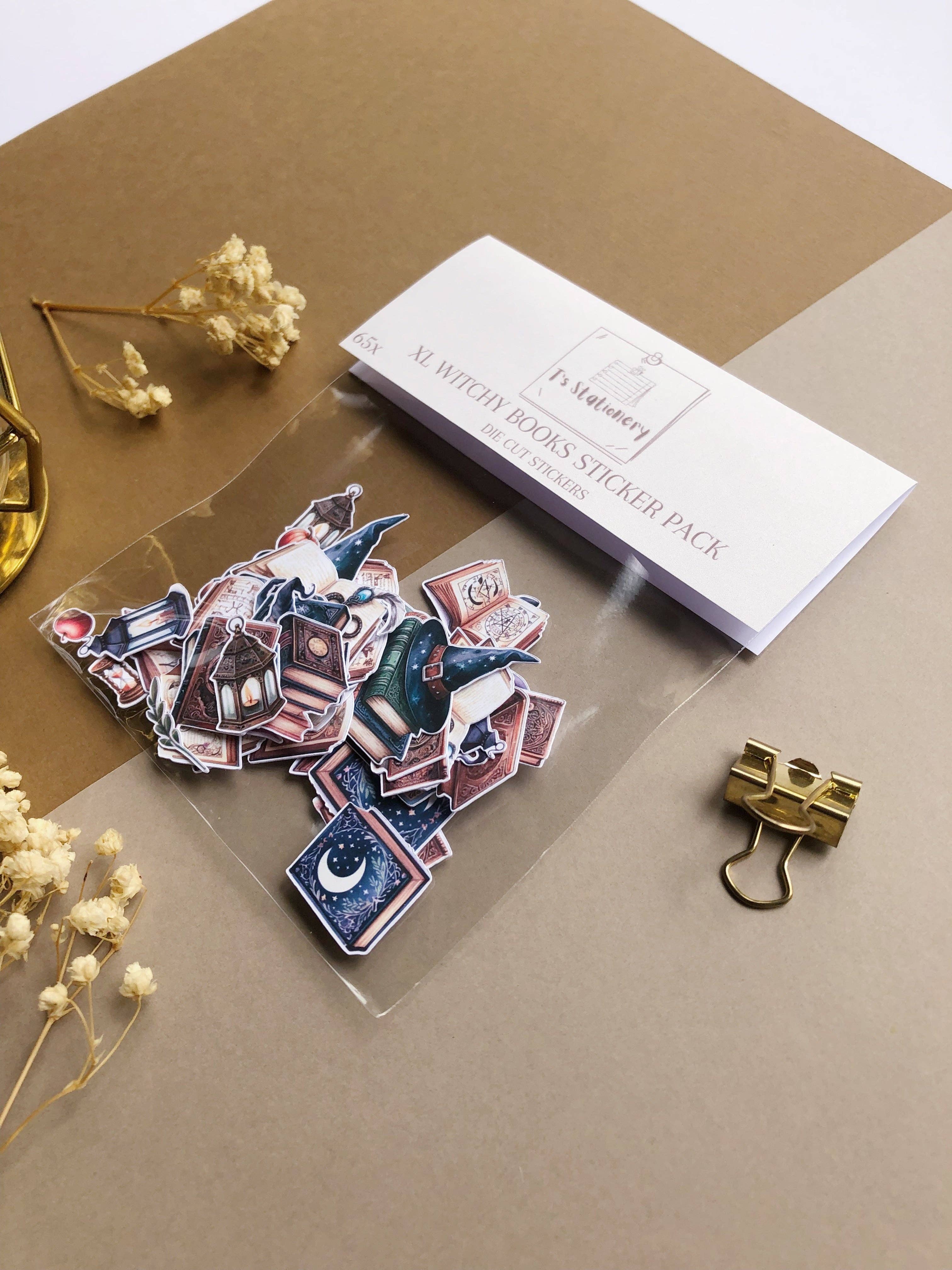 T's Stationery - Wholesale Sticker - "65Pcs XL Witchy Books" Sticker Pack5