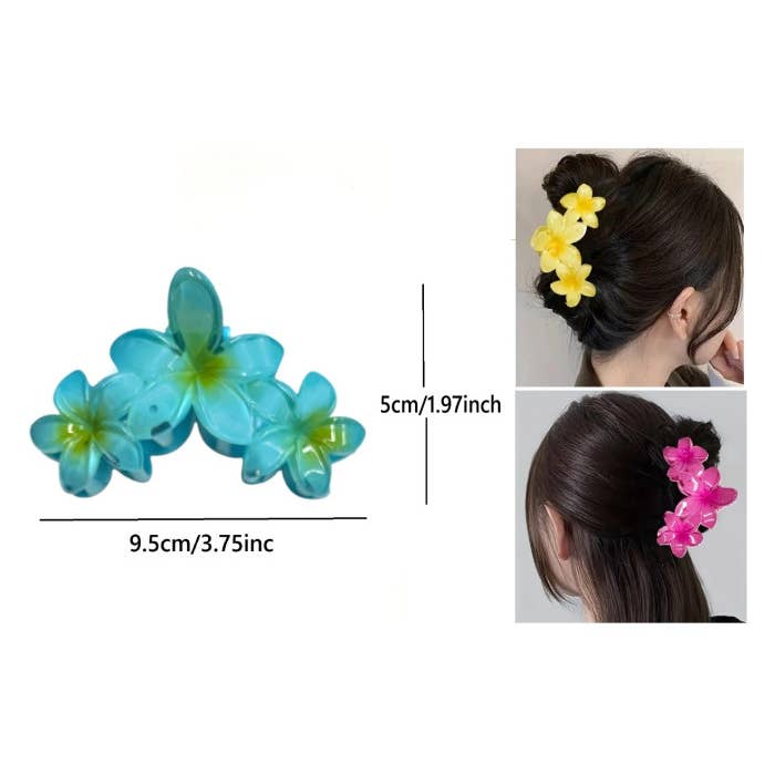 DK Hawaii - Wholesale Hair Clip - Women's - Triple Plumeria Flower Hair Clip3