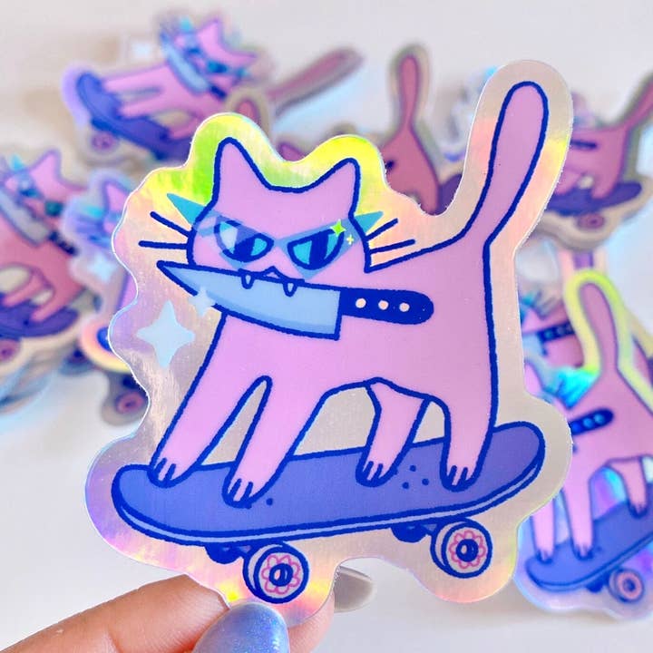 Skateboard Kuni Sticker for wholesale by Radhia Rahman