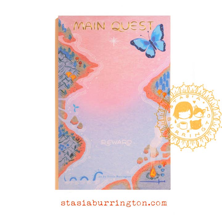 Notepad - Main Quest for wholesale by Stasia Burrington Illustration