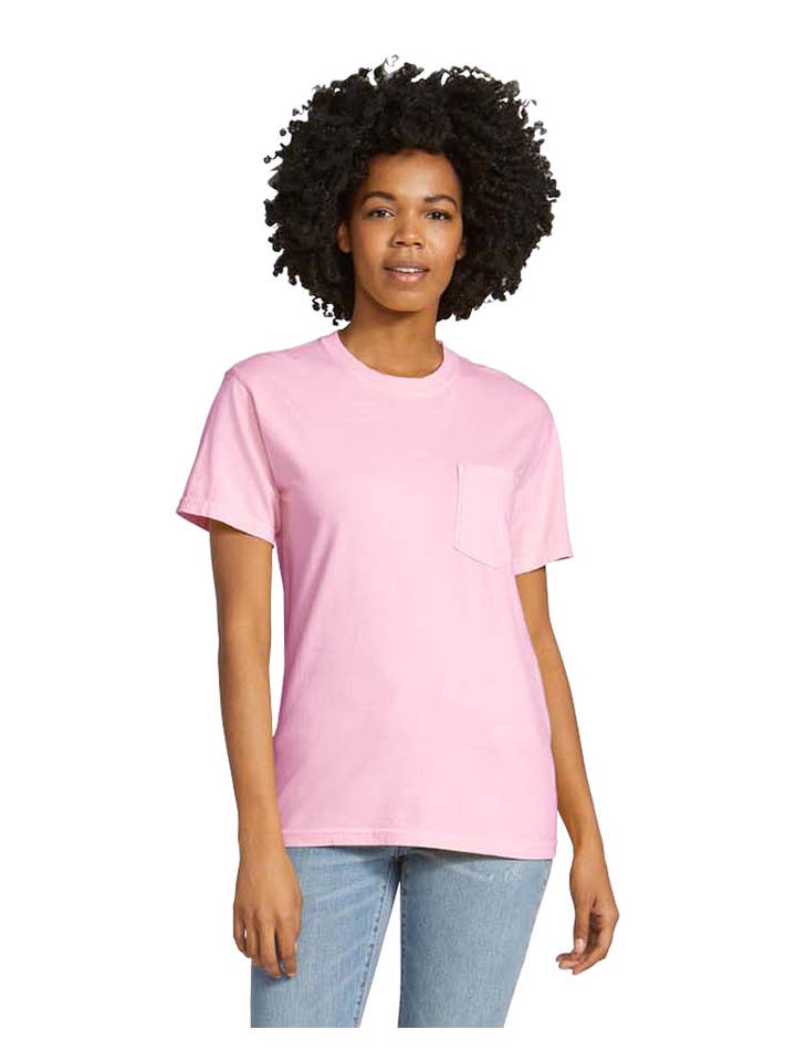 Total Apparel - Wholesale T-Shirt - Unisex - Comfort Colors Garment-Dyed Pocket Blank T-Shirt | 6030CC39