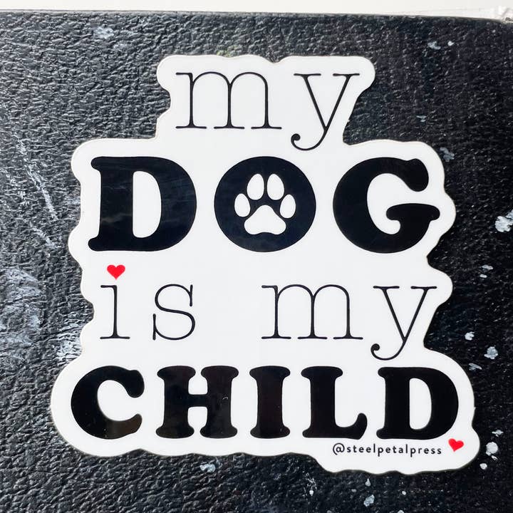 Dog Child Die-Cut Sticker for wholesale by Steel Petal Press