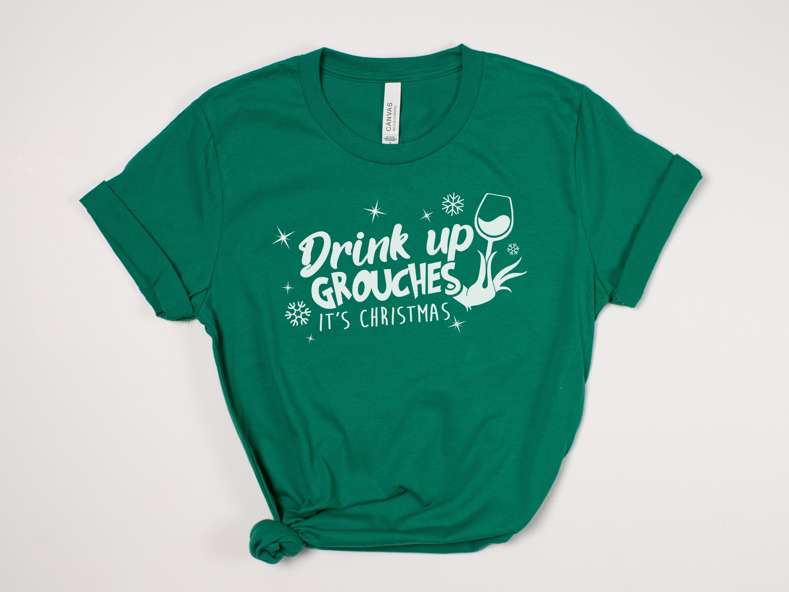 Stiles Tee Co. - Wholesale T-Shirt (Graphic) - Unisex - Christmas T-Shirt – Drink Up Grouches – Retro Vintage Tee3