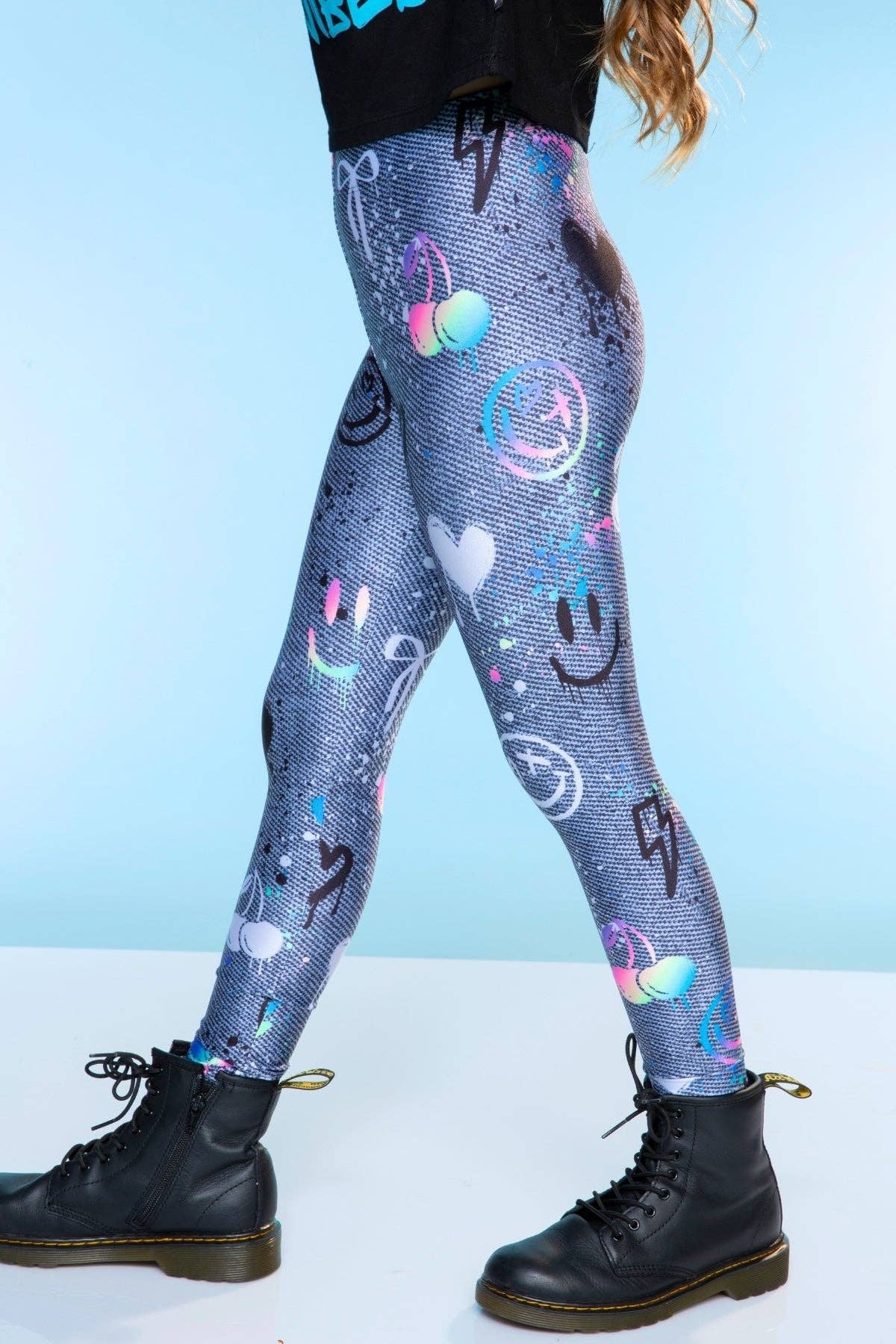 PixieLane - Wholesale Fashion Leggings - Kids - High Shine Long Legging0