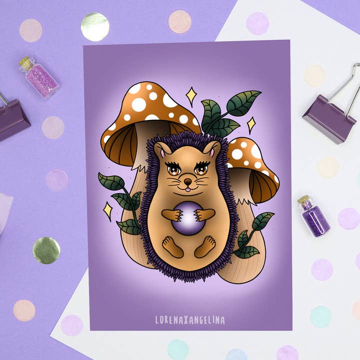 Stampa artistica Forest Hedghog per la vendita all'ingrosso da parte di LorenaxAngelina