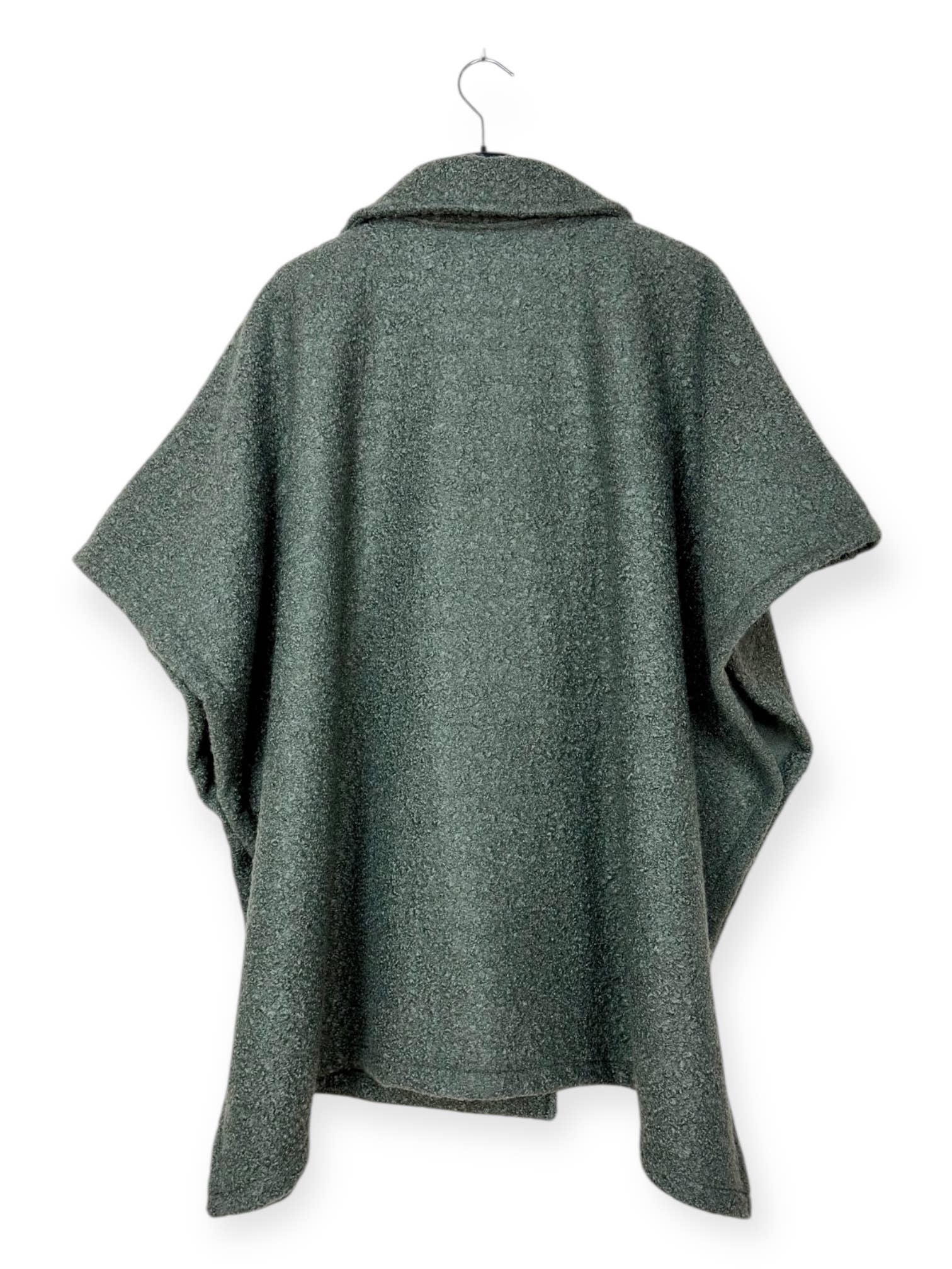 Lucky Nana - Wholesale Coat - Women's - AH 25101 - Double-Breasted Poncho Coat with Brooch9