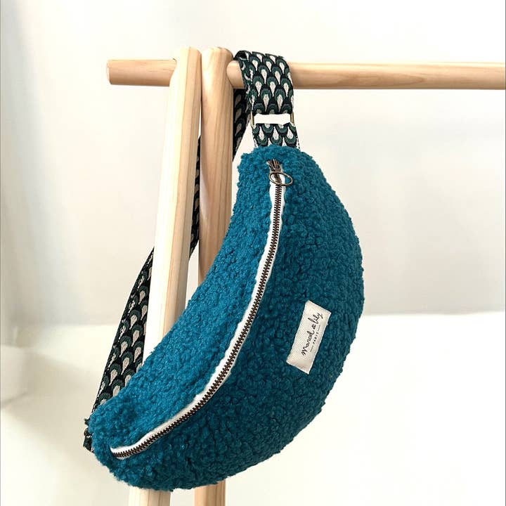 Marcel & Lily - Wholesale Belt Bag - Women's - Furry Fanny Pack - Petrol Blue