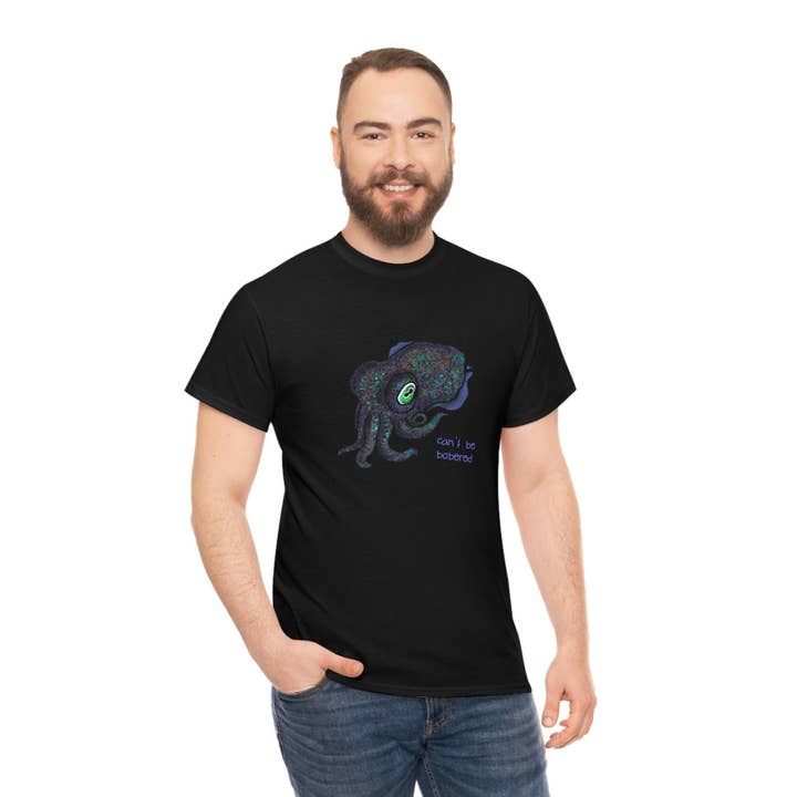 The Humble Mushroom Co. – wholesale T-shirts med screentryck – Dam – Bobtail bläckfisk söt rolig konstverk bläckfisk bomull T-shirt