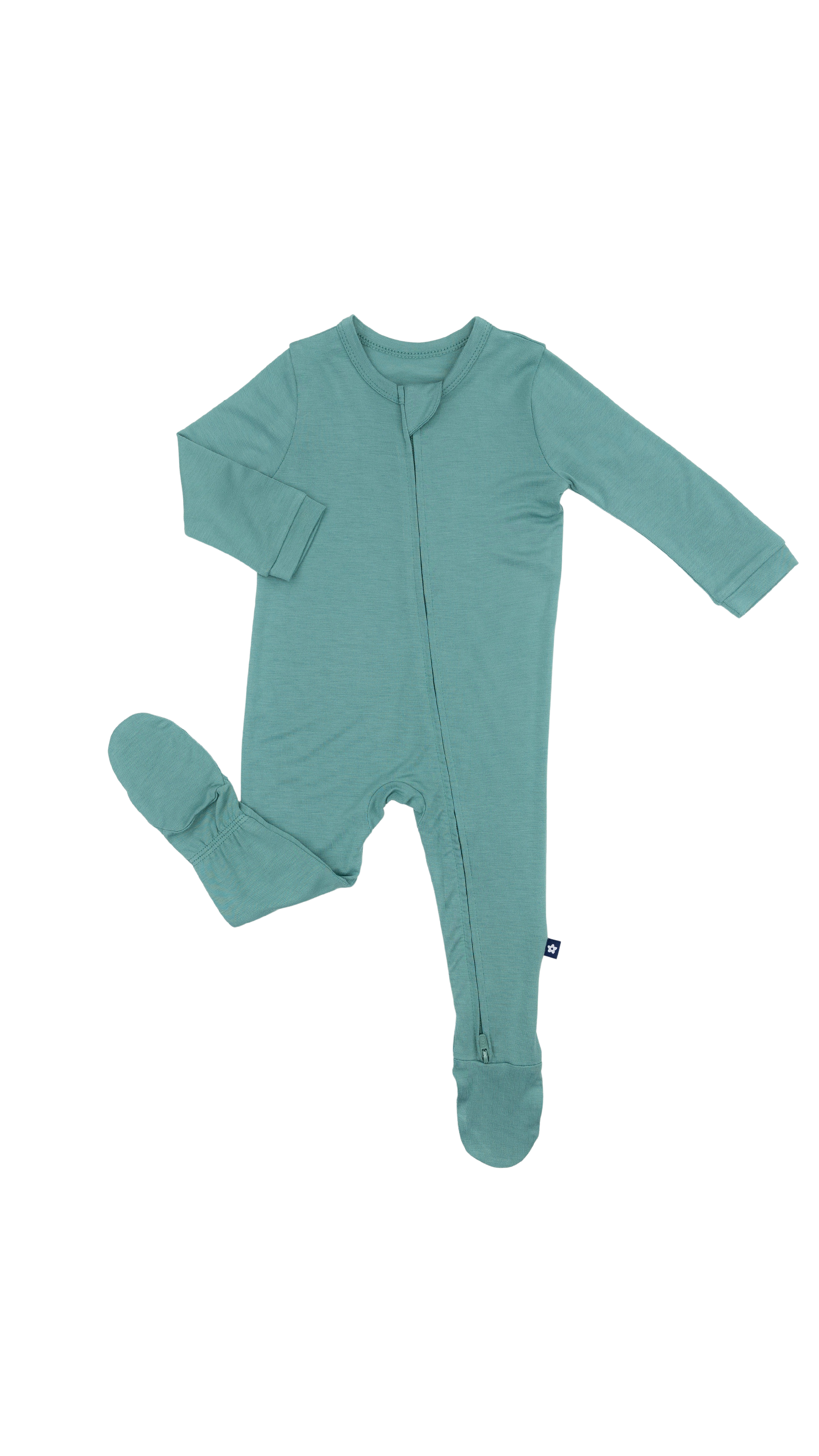 Larkspur Baby - Wholesale Jumpsuit - Baby - Zip Footie in Jade2