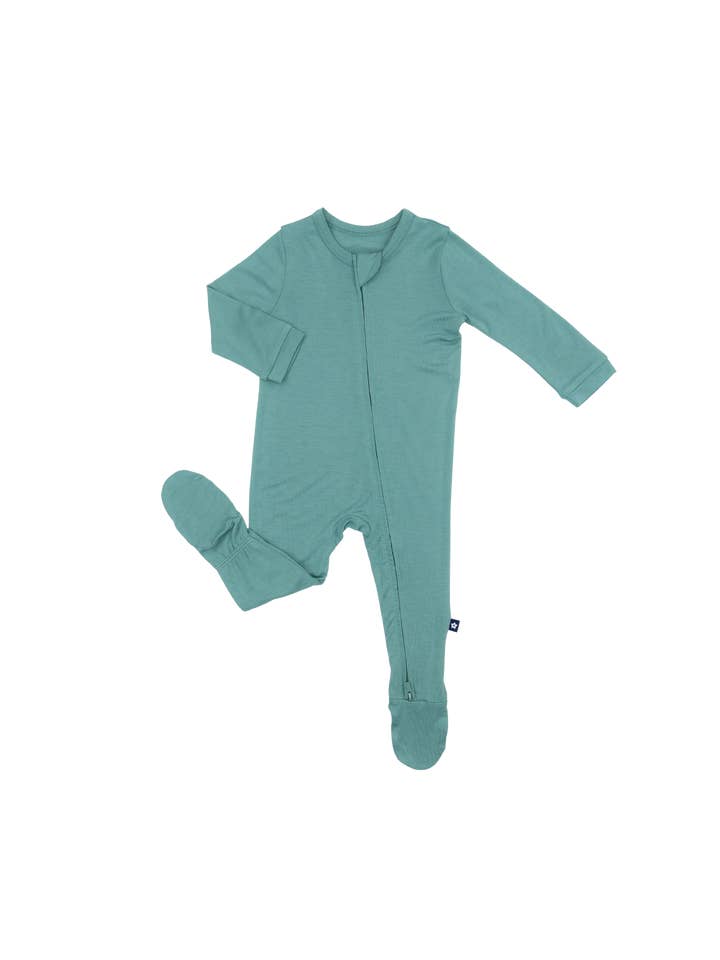 Larkspur Baby - Wholesale Jumpsuit - Baby - Zip Footie in Jade2