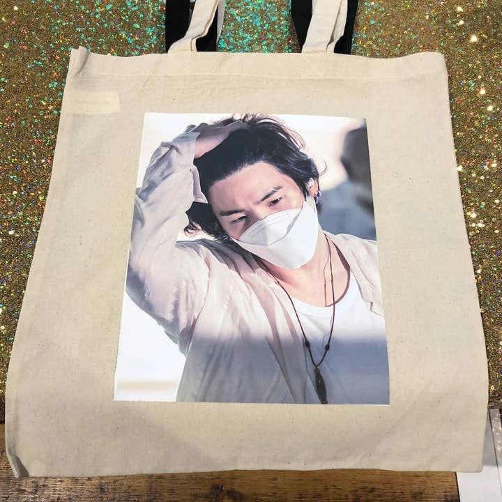 Airport Yoongi Tote Bag for wholesale by Stuckonkpop