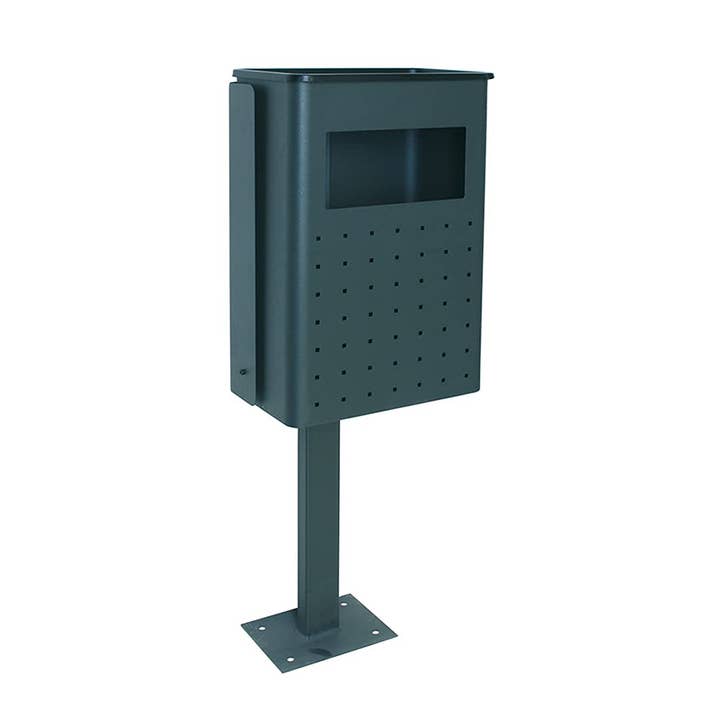 30L Metal Outdoor Waste Bin with Ashtray and Anchor for wholesale by MEDEL OFFICE