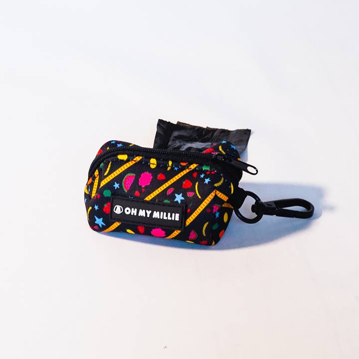 Dancing Fruits Poop Bag Holder for wholesale by Oh My Millie