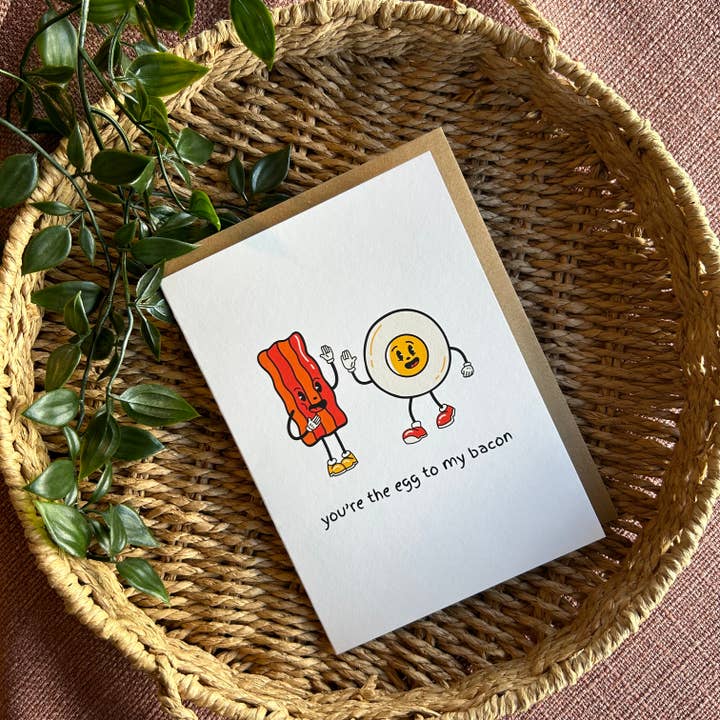 Swale Studios – wholesale Love card – You're the Egg to my Bacon Greeting Card