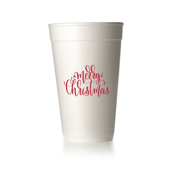 MADdesign - Wholesale Disposable Cup - Merry Christmas Script Cups