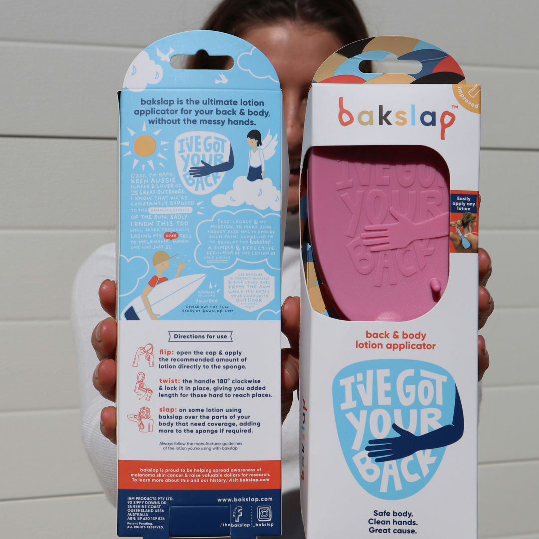 bakslap - Wholesale Retailer Display - Beauty & Wellness - Retailer Starter Package - Bakslap Lotion Applicator + POS16