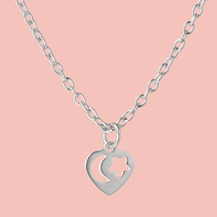 Stjerneklar Nat Hjertehalskæde for engroshandel hos Sour Cherry