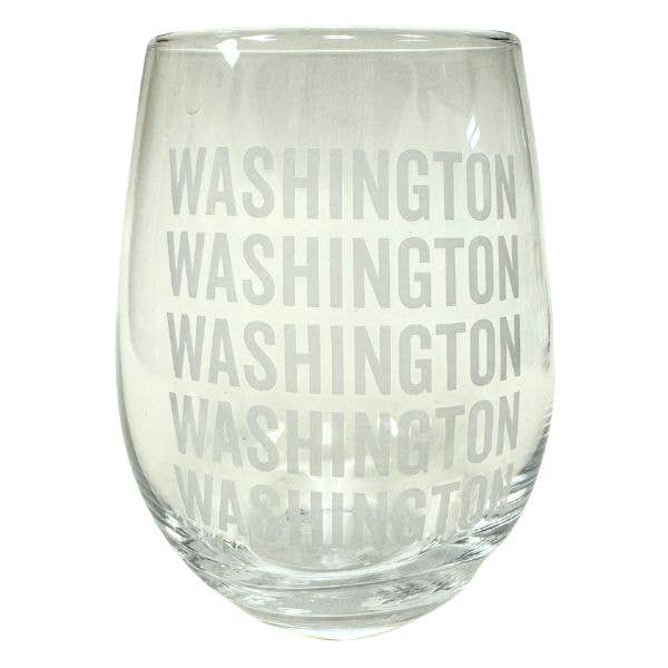 State Of Washington - About Face Designs - Stemless Wine for wholesale by St. Louis Wholesale LLC