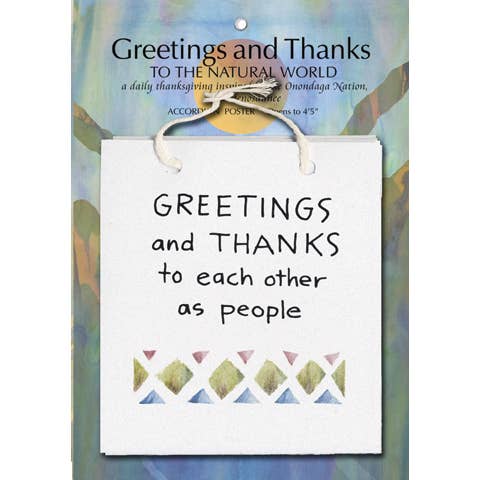 Accordion Poster - Greetings and Thanks to the Natural World for wholesale by Syracuse Cultural Workers