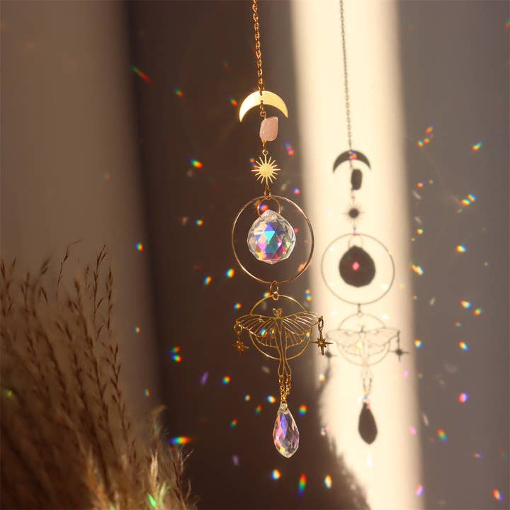 Dipped Shop - Wholesale Suncatcher - Metal Butterfly Crystal Suncatch Hangings DPH1926