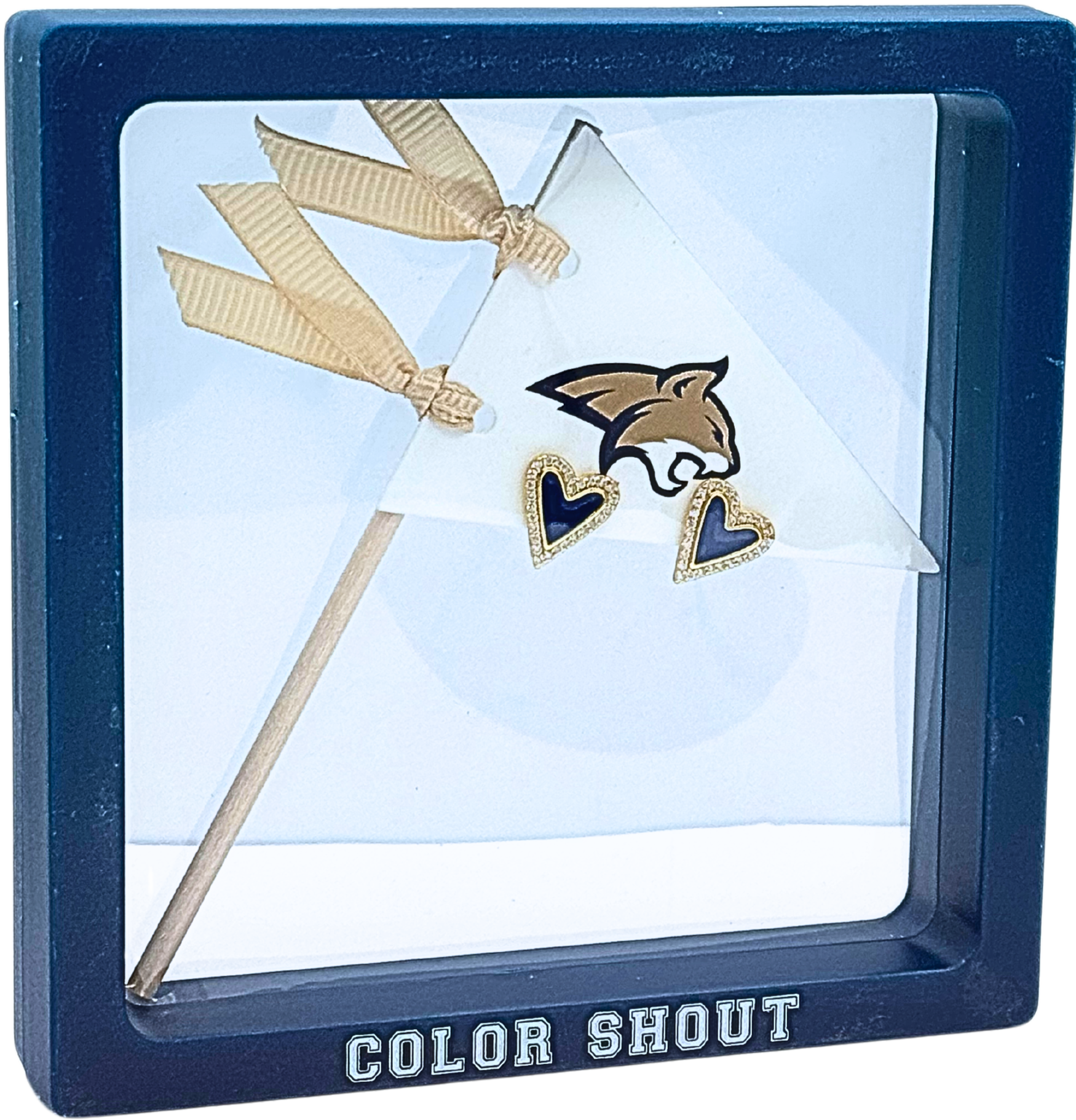 Color Shout – Großhandel Flagge – Love my College: Herzstecker in leuchtenden Farben auf der Wimpelflagge mit Logo15