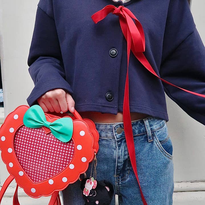 Borah Studio - Wholesale Crossbody Bag - Women's - Mini Strawberry Heart Ita Bag6