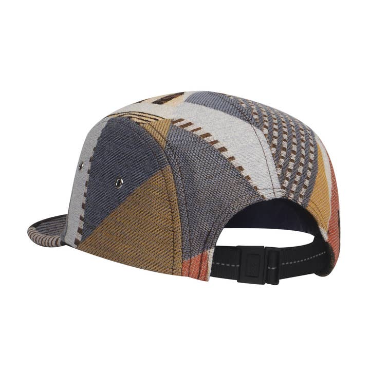 HATPHILE - Wholesale Flat Brim Cap - Unisex - Hatphile Random Patch Jacquard 5 Panel Hat Camp Cap