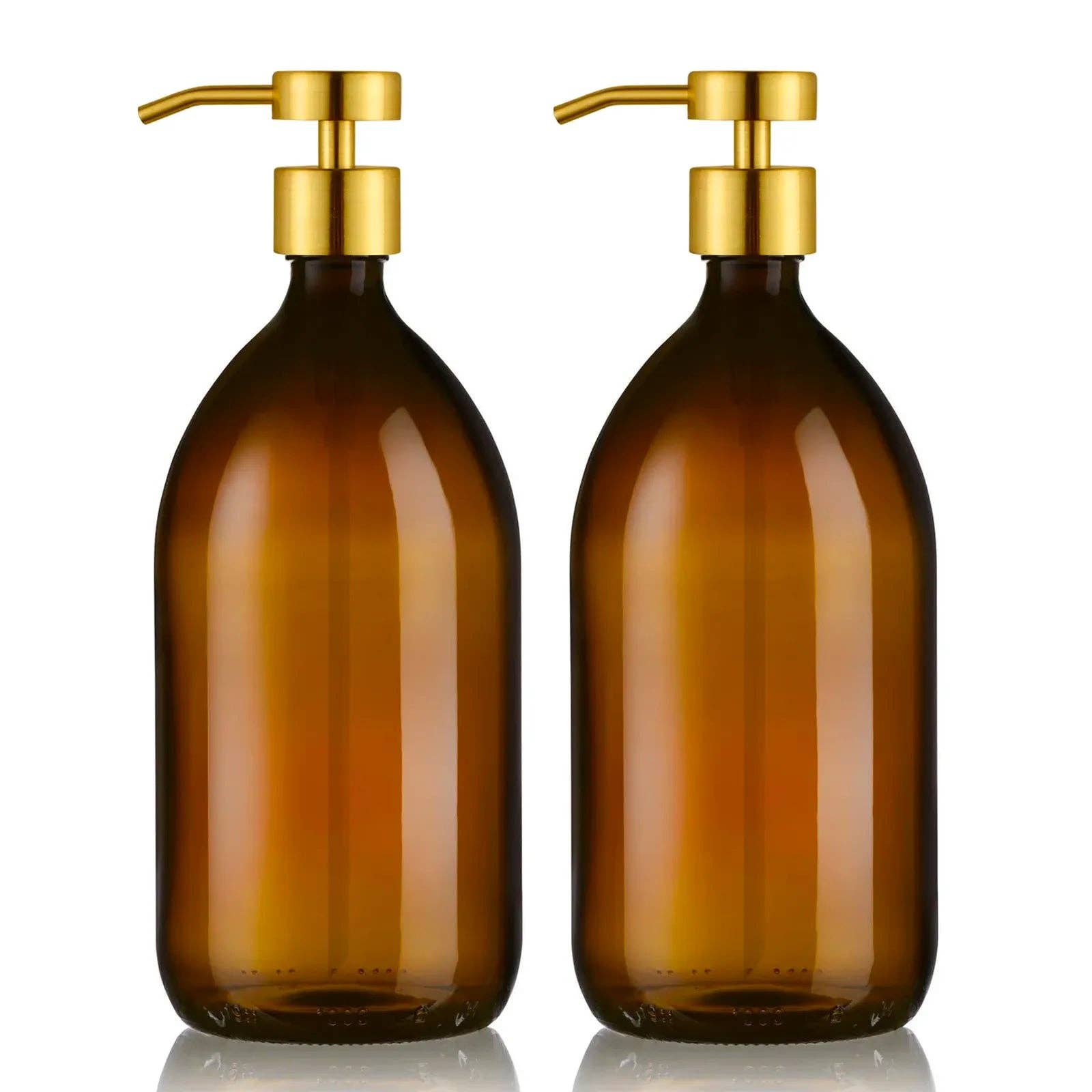 Little Pots - Wholesale Soap Dispenser - Amber glass soap dispenser duo – Stainless steel pump11