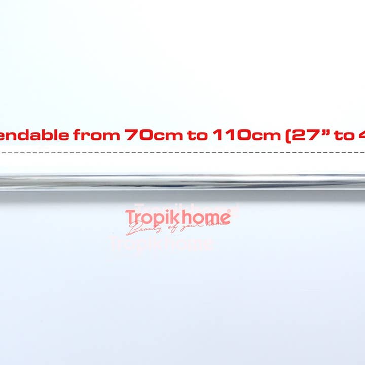 TROPIK HOME - Wholesale Bathroom accessory set - Spring Tension Shower Rail, Chrome 55-90cm4