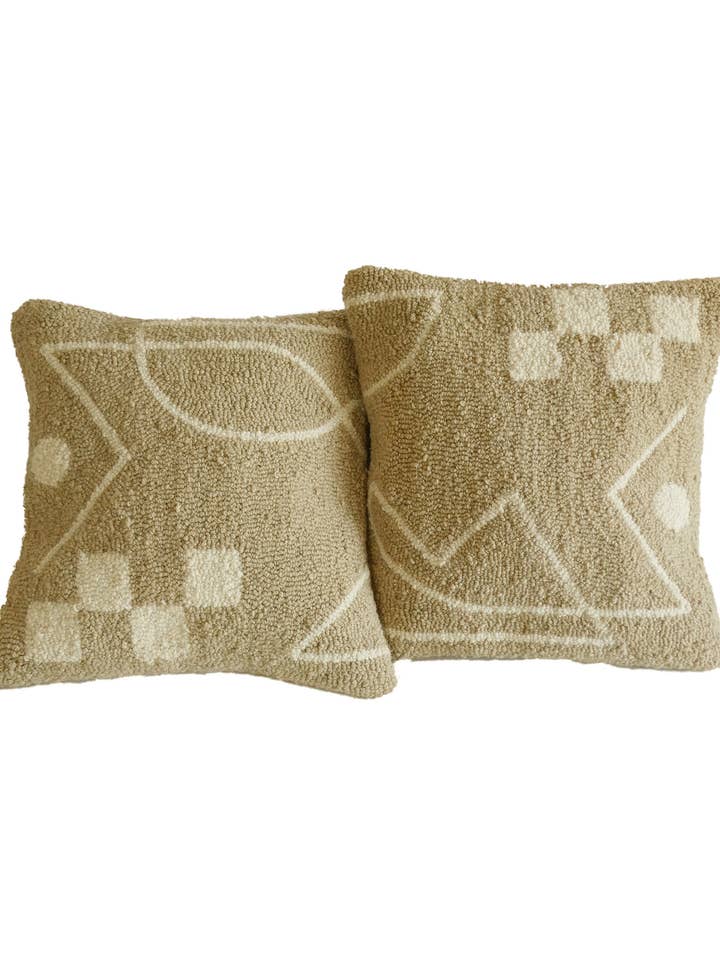 Paar handgetuftete Kissenbezüge 45x45 cm SUNA für den Großhandel von ito