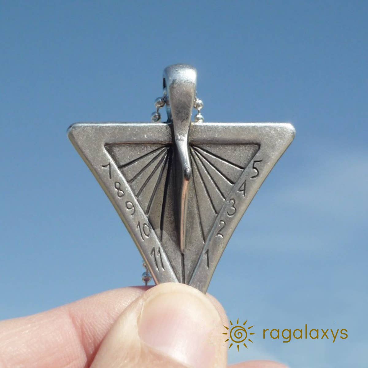 Ragalaxys - Vendita all'ingrosso Collana con ciondolo/pendaglio - Ciondolo Zeus Sundial - catena in argento da 60 cm1
