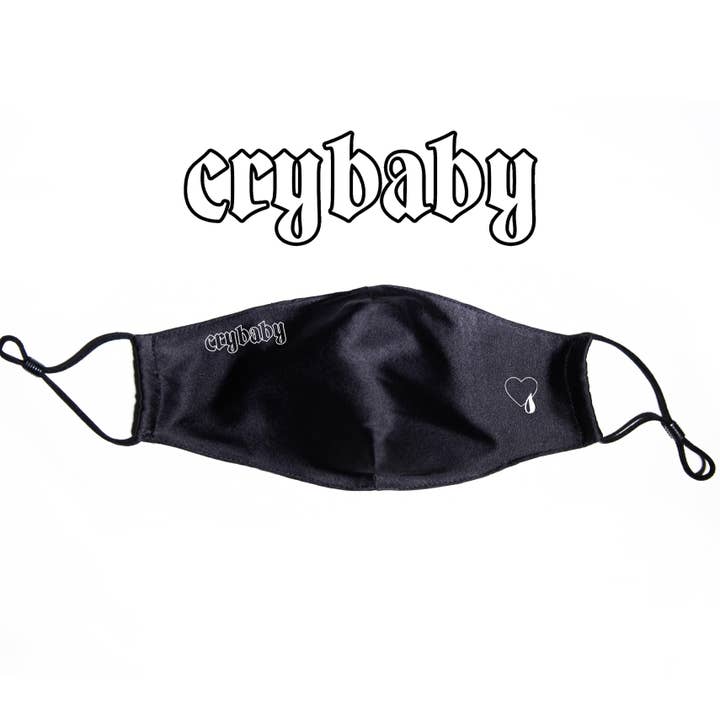 Silk Mask black CRYBABY for wholesale by Pour la Rebelle