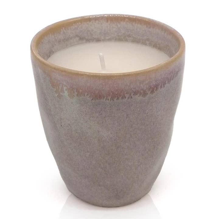 Mea-Living - Wholesale Jar/Filled Candle - Stoneware sand candle in espresso cup