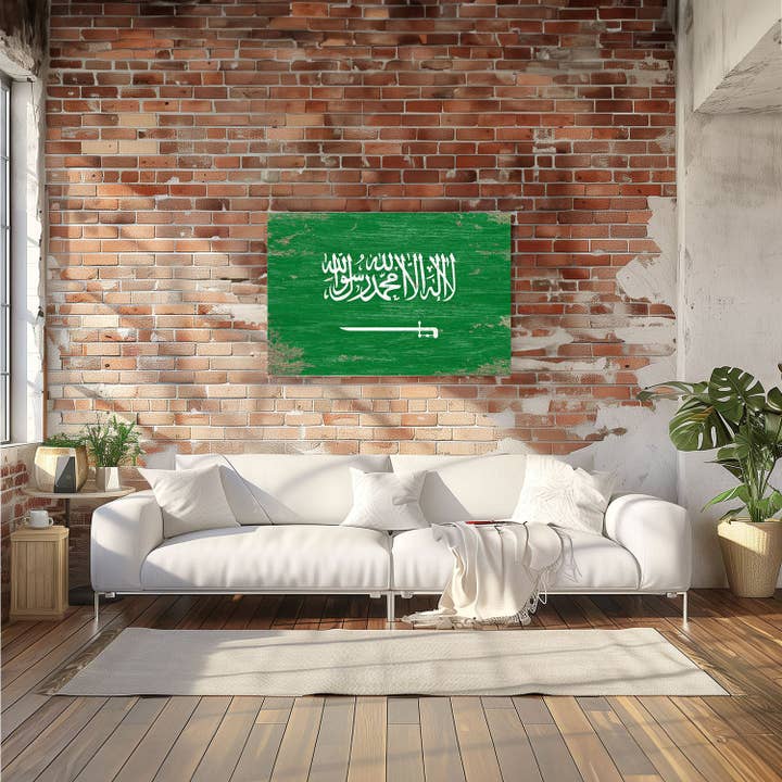 Print Frame Box – wholesale Flagga – Saudiarabien Flagga Väggkonst