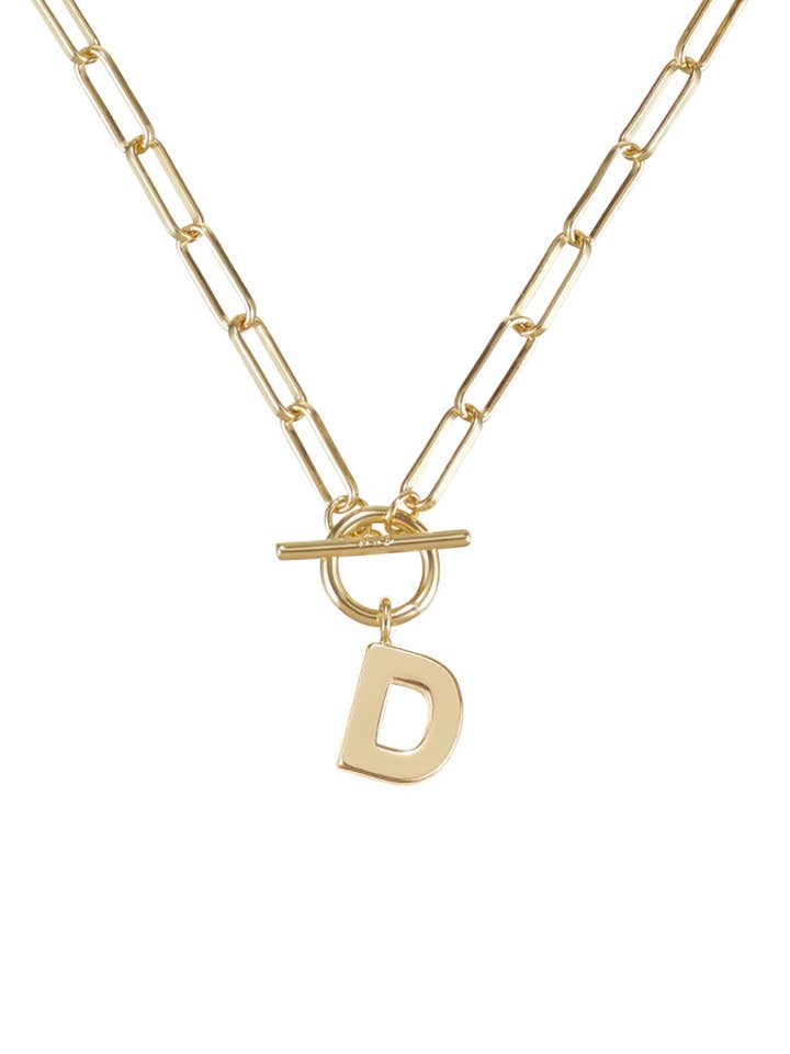 Umschaltbare Anfangskette in Gold - D für den Großhandel von Natalie Wood Designs