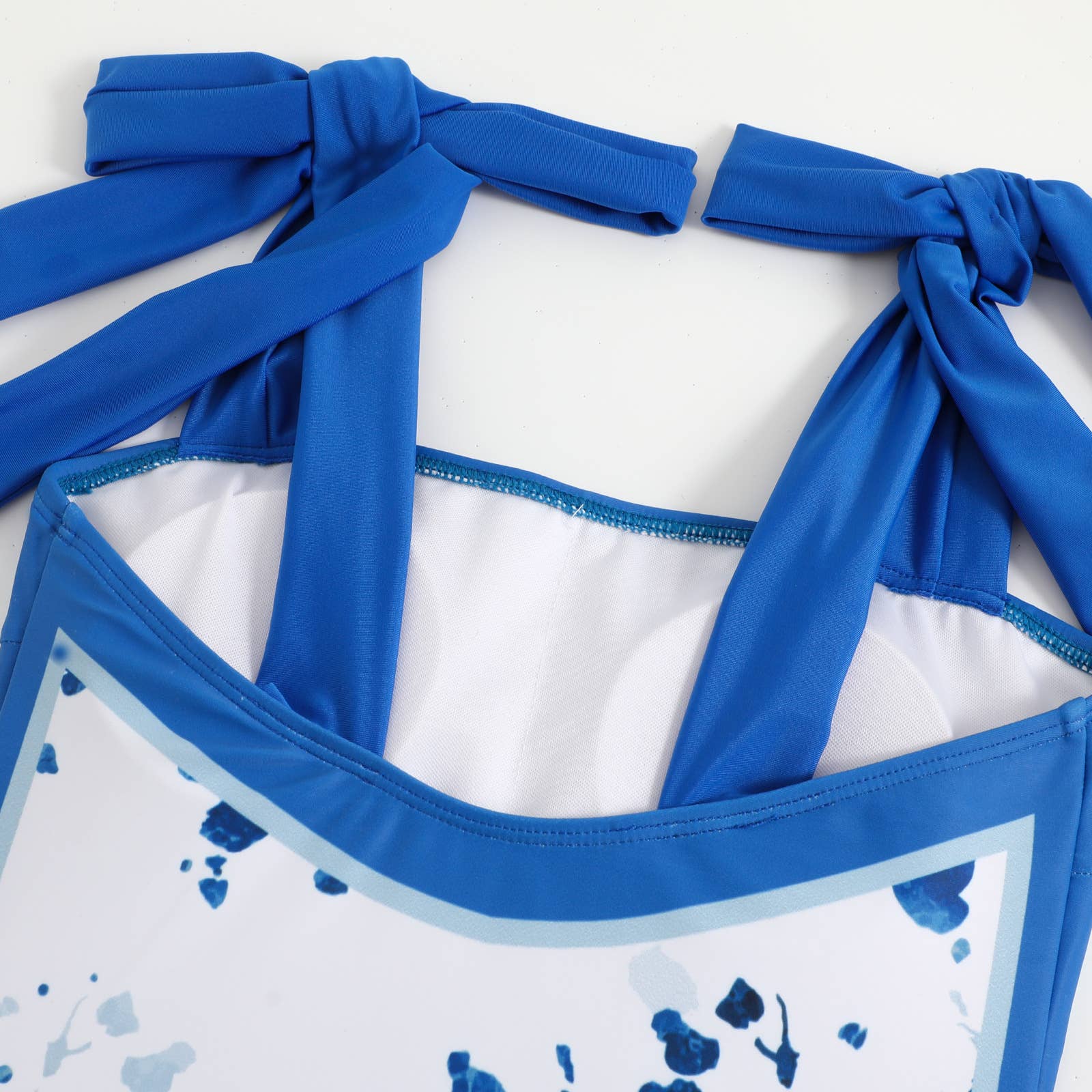 Sweetkama - Wholesale Two Piece Swimsuit - Women's - NEW Tie Shoulder One Piece Swimsuit with Sarong Wrap Up9