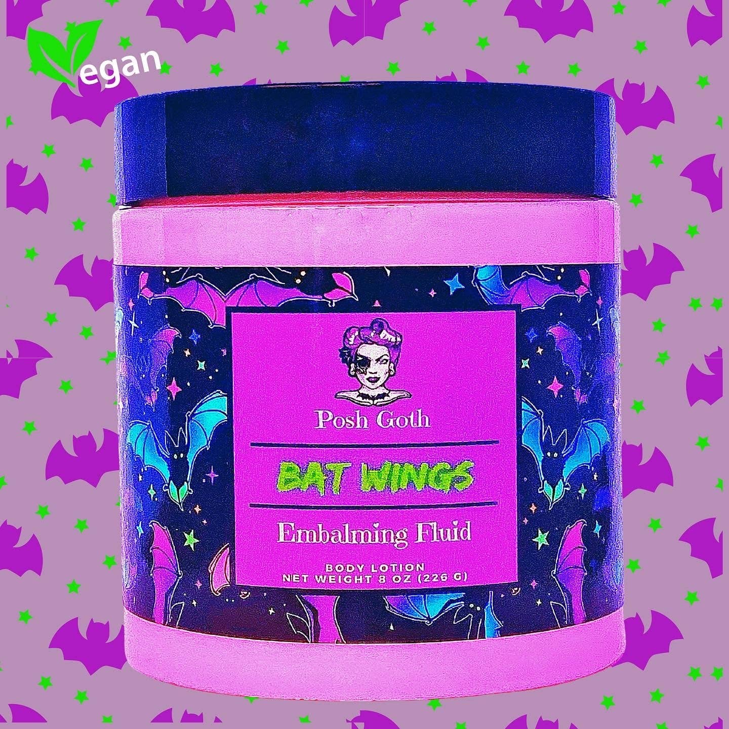 Posh Goth - Wholesale Hand & Body Lotion - BAT WINGS Embalming Fluid Black Raspberry Vanilla Scented Hand & Body Lotion1